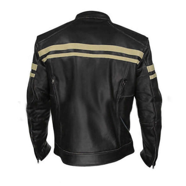 Men's Fashion Real Leather Biker Jacket Top Quality Cowhide Leather