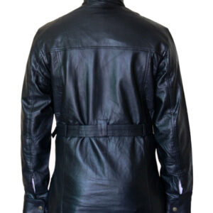 Men’s Four Pocket Black Biker Leather Jacket