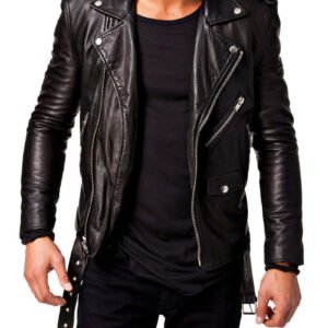 Men's Genuine Leather Jacket Slim-fit Biker Motorcycle Fashion jacket