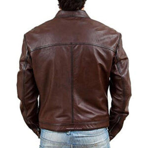 Men's Pure leather Jacket  Brown,Stylish Oxford Jacket