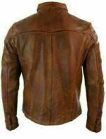 Men's Real Lambskin Genuine Leather Shirt Stylish Biker Shirt Vintage Jacket