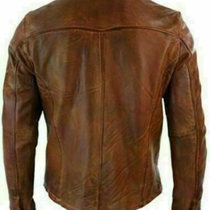 Men's Real Lambskin Genuine Leather Shirt Stylish Biker Shirt Vintage Jacket