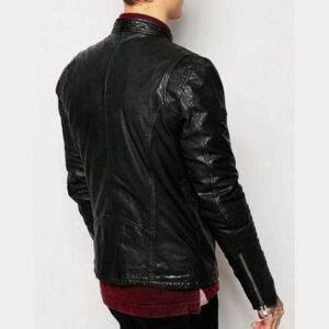 Men's Biker Leather Jacket, Handmade Men Fashion Black Leather Jacket - leathersguru