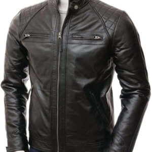 Men's Black Biker Leather Jacket, Handmade Genuine fashion biker jacket - leathersguru