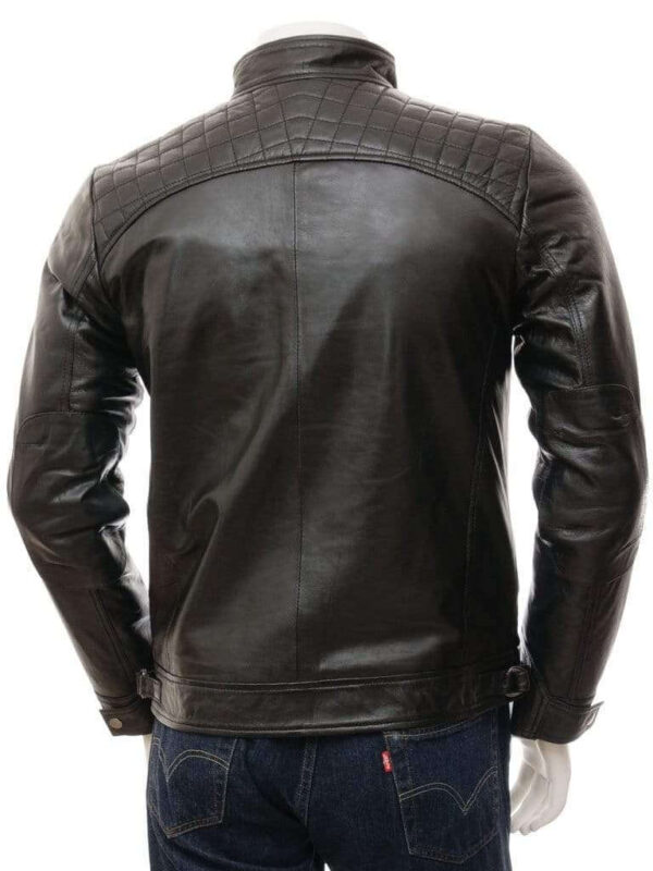 Men's Black Biker Leather Jacket, Handmade Genuine fashion biker jacket - leathersguru