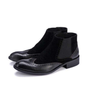 Handmade Black Color Men's Chelsea Boot - leathersguru