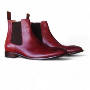 Men's Burgundy Chelsea Ankle Boot