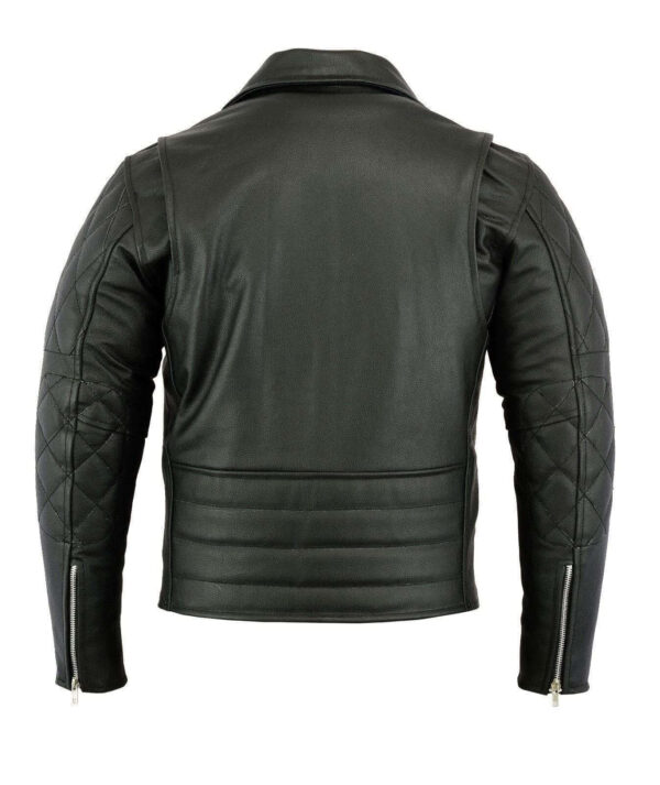 Men's Classic Leather Brando Jacket, Men's Motorcycle Vintage Black Jacket - leathersguru