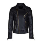 Men's Genuine Real Lambskin Black Leather Biker Jacket, New Motorcycle Jacket - leathersguru