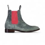 Men’s Gray Chelsea Suede Boots