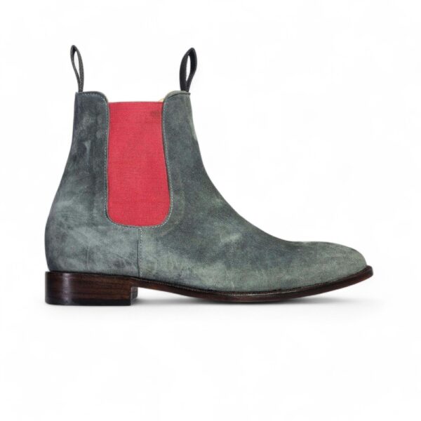 Men’s Gray Chelsea Suede Boots