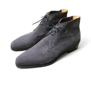 Mens Gray Suede Chukka boots, Men suede casual wear ankle boots