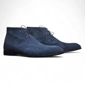 Men’s Half Ankle Navy Blue Lace Up Suede Boot