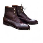 Men’s Handmade Leather Ankle High Stylish Party Boots