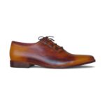 Men's Leather Tan Brown Derby Shoes - leathersguru