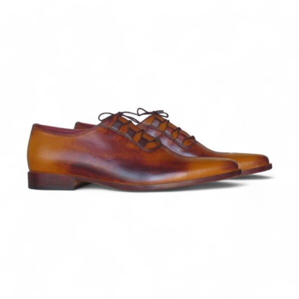 Men's Leather Tan Brown Derby Shoes - leathersguru