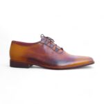 Men's Leather Tan Brown Derby Shoes - leathersguru