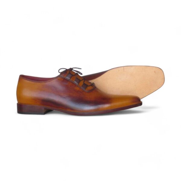 Men's Leather Tan Brown Derby Shoes - leathersguru