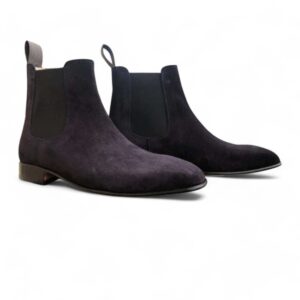 Men’s Navy Blue Chelsea Suede Boot