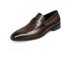 Handmade Penny Loafers Brown Shoes - leathersguru