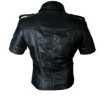 Men's Police Uniform Leather Shirt - leathersguru