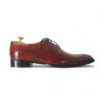 Men's Stylish Brogue Toe Whole Cut Burgundy Shoes,Oxford Shoes