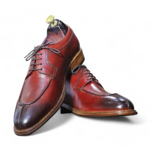 Men's Two Shaded Split Toe Lace Up Shoes, Leather Shoes, Hand Painted Shoes