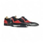 Men's Two tone Shoes, Men's Leather Wing Tip Formal Shoes