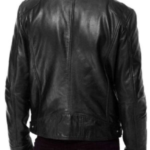 Men's Vintage Cafe Racer Black Retro Motorcycle Real Biker Leather Jacket - leathersguru