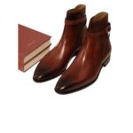 Mens brown Jodhpurs boots Men Brown leather Ankle boots