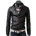 Mens Slim Fit Leather Jacket Leather biker Jackets Men's2