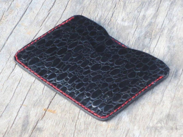 Minimalist Wallet, Alligator Texture wallet Minimalist Wallet Women, Minimalist Wallet Black Men Slim Wallet, Leather TACTICAL CARD HOLDER - leathersguru