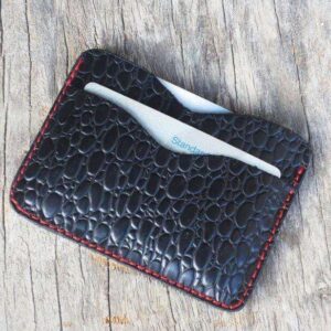 Minimalist Wallet, Alligator Texture wallet Minimalist Wallet Women, Minimalist Wallet Black Men Slim Wallet, Leather TACTICAL CARD HOLDER - leathersguru