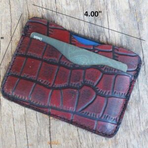 Minimalist Wallet, Alligator Texture wallet Minimalist Wallet Women, Minimalist Wallet Mens, Slim Wallet, Leather TACTICAL CARD HOLDER, - leathersguru