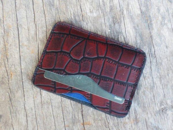 Minimalist Wallet, Alligator Texture wallet Minimalist Wallet Women, Minimalist Wallet Mens, Slim Wallet, Leather TACTICAL CARD HOLDER, - leathersguru