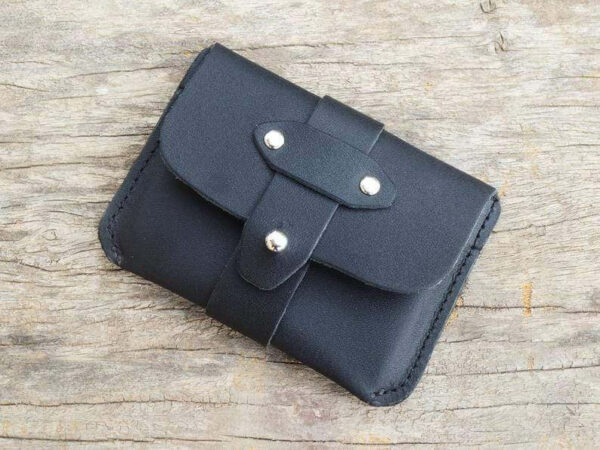 Minimalist Leather Wallet, Men Minimalist wallet Women Wallet, Minimalist Wallet Black Men Slim Wallet, Leather TACTICAL CARD HOLDER - leathersguru