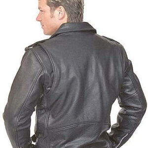 NEW HANDMADE Classic Leather Motorcycle Jacket for Men