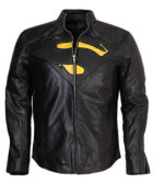 NEW Superman Black for Man Leather Jacket