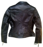 New Handmade Women Black Simple Brando Style Leather Jacket - leathersguru