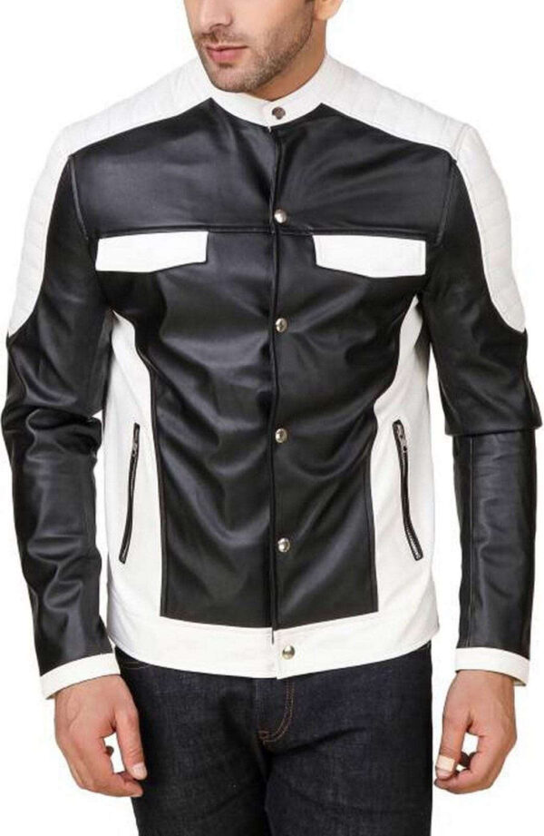 Men's Genuine Lambskin Leather Jacket Biker Motorcycle jacket - leathersguru