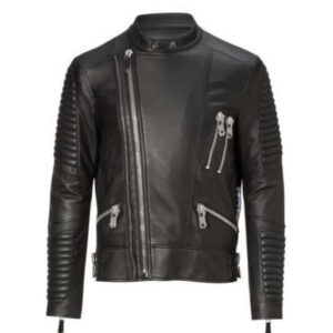 New Black Leather Biker Leather Jacket, Men Fashion Highway Jacket For Men