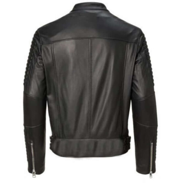 New Black Leather Biker Leather Jacket, Men Fashion Highway Jacket For Men