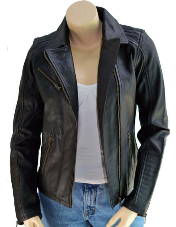 New Designer AwesomeNew Lambskin Motorcycle Leather Jacket For Women