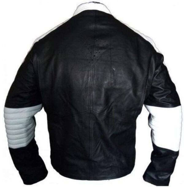 New Customized Men's Handmade Black Leather Red Super Man Style Biker Leather Jacket - leathersguru