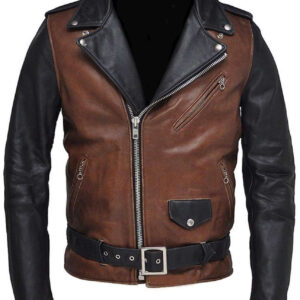 New Designer Classic Original Two Tone Motorcycle Fashion Leather Jacket for Men - leathersguru