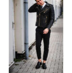 Desperado Men's Black Biker Style Motorcycle Real Classic Cowhide Leather Jacket - leathersguru