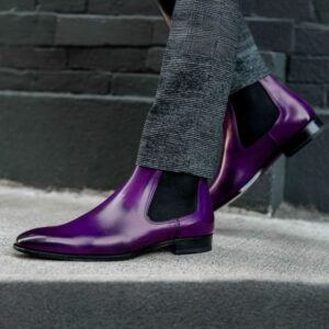 Purple Cheslea Boots