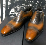 Bespoke Two Tone Leather Lace Up Shoes - leathersguru