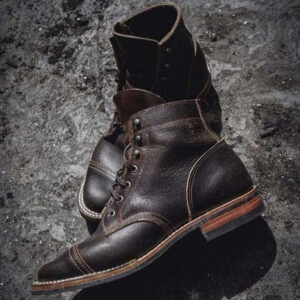Handmade Men's Black Leather Cap Toe Lace Up Ankle Boot - leathersguru