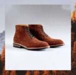 Handmade Men's Ankle High Tan Suede Wing Tip Lace Up Boot - leathersguru